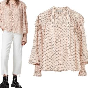 All Saints Lara Soft Dot Top